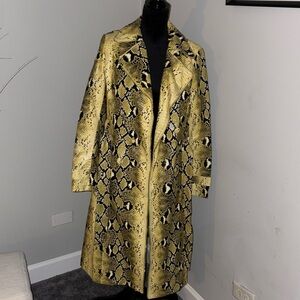 Check out this brand new yellow snake skin coat from Akira